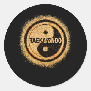 Taekwondo Yin Yang Chinese Tae Kwon Do Duality Mar Classic Round Sticker