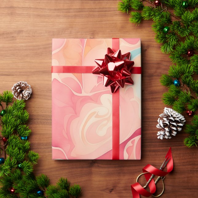 Taffy Watercolor Colourful Personalised Pattern Wrapping Paper (Holiday Gift)