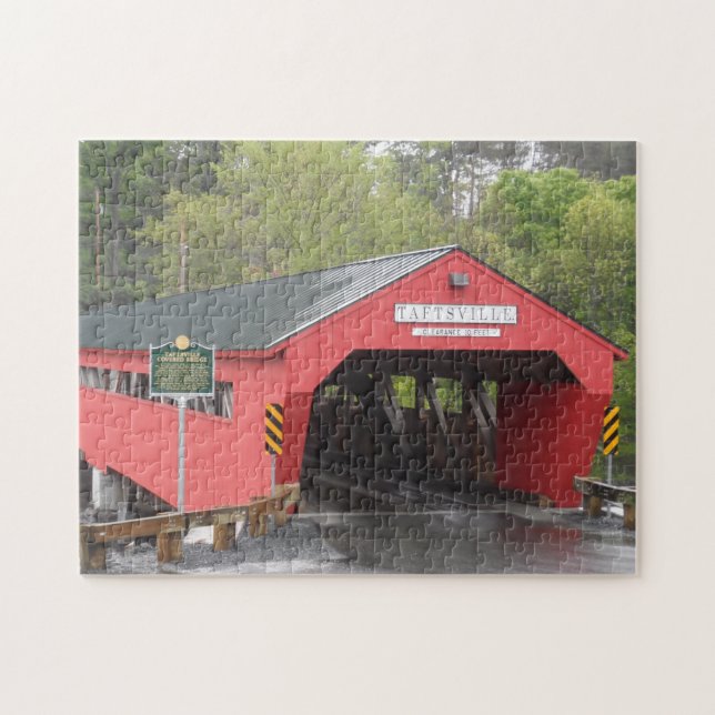 Taftsville Covered Bridge, Vermont Jigsaw Puzzle (Horizontal)