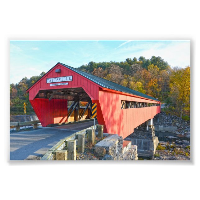Taftsville Covered Bridge, Vermont Photo Print (Front)