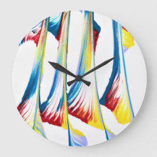 Tag Along 2 Feathered Abstract Wall Clock