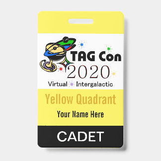 TAG Con 2020 - Yellow Quadrant - Cadet ID Badge