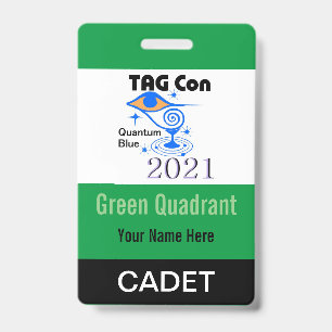 TAG Con 2021 - Green Quadrant - Cadet Badge ID Badge