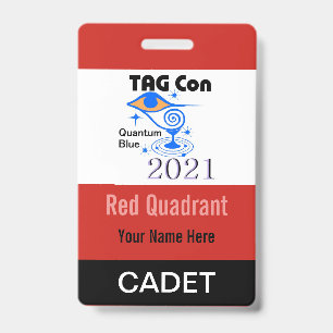 TAG Con 2021 - Red Quadrant - Cadet Badge ID Badge
