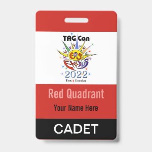 TAG Con 2022 - Red Quadrant - Cadet Badge ID Badge