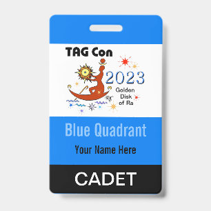 TAG Con 2023 - Blue Quadrant - Cadet Badge ID Badge