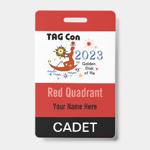 TAG Con 2023 - Red Quadrant - Cadet Badge ID Badge