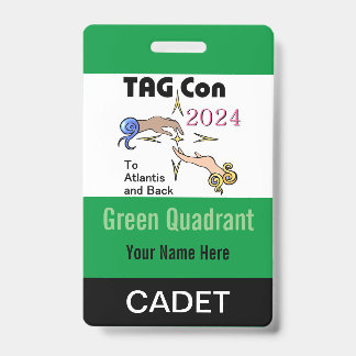 TAG Con 2024 - Green Quadrant - Cadet Badge ID Badge