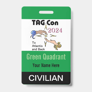 TAG Con 2024 - Green Quadrant - Civilian Badge ID Badge