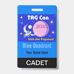 TAG Con 2025 - Blue Quadrant - Cadet Badge ID Badge