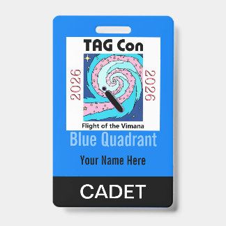 TAG Con 2026 - Blue Quadrant - Cadet Badge ID Badge