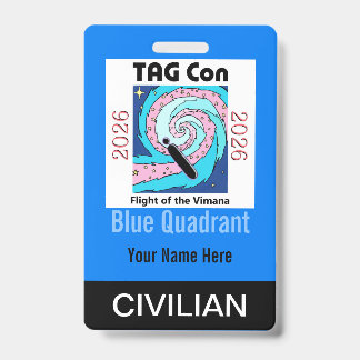 TAG Con 2026 - Blue Quadrant - Civilian Badge ID Badge