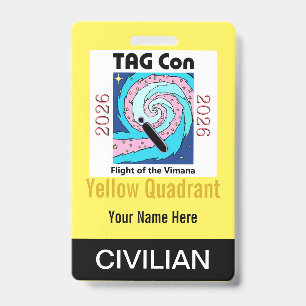 TAG Con 2026 - Yellow Quadrant - Civilian Badge ID Badge