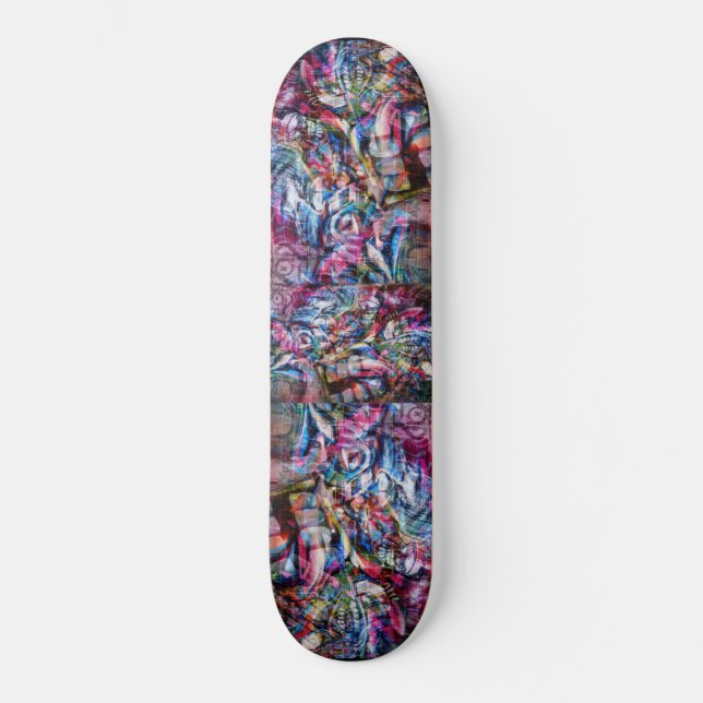 Tag Grafitti Patterned Skateboard (Front)
