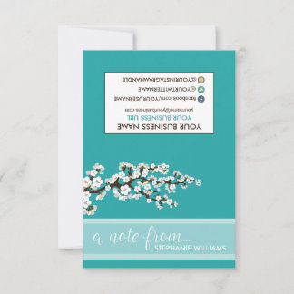TAG Stylist Cherry Blossoms Notecards (teal)