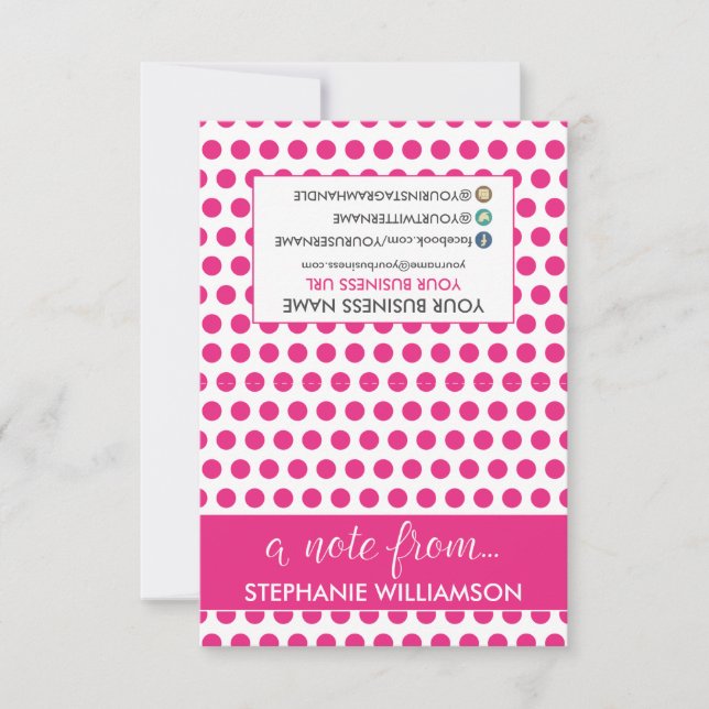 TAG Stylist Personalised Notecards (fuchsia) (Front)