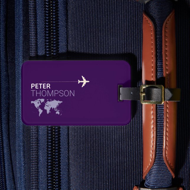 Tag with map and aeroplane (Front Insitu 4)