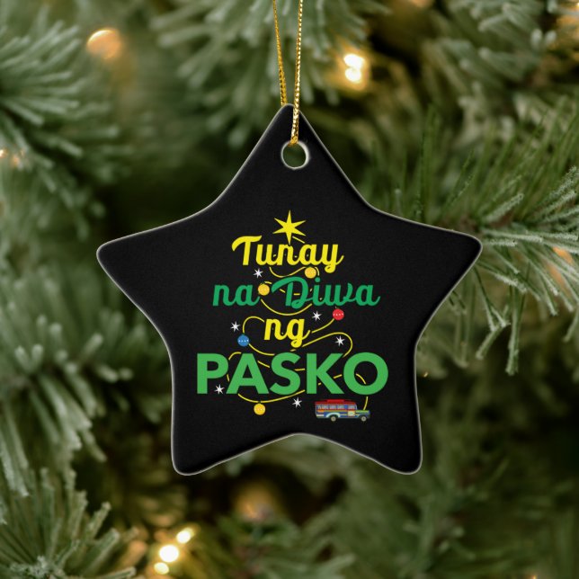 Tagalog Philippines Spirit of Christmas Ceramic Tree Decoration (Tree)