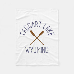 Taggart Lake Wyoming Outdoors Vintage 1 Fleece Blanket