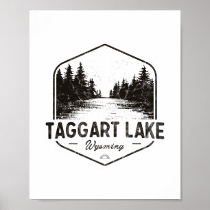 Taggart Lake Wyoming Outdoors Vintage 3 Poster