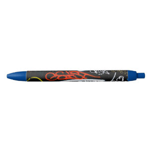 tagged black ink pen