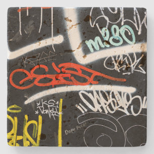 tagged stone coaster