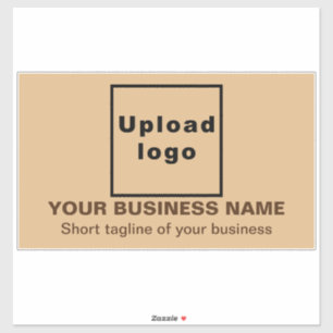Tagline on Light Brown Large Rectangle Vinyl
