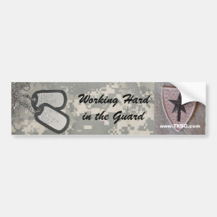 tags patch real, txsg velcro Working hard Bumper Sticker