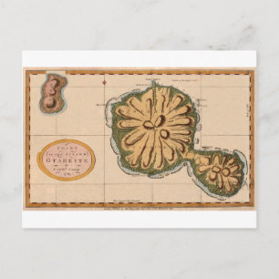 Tahiti 1769 postcard