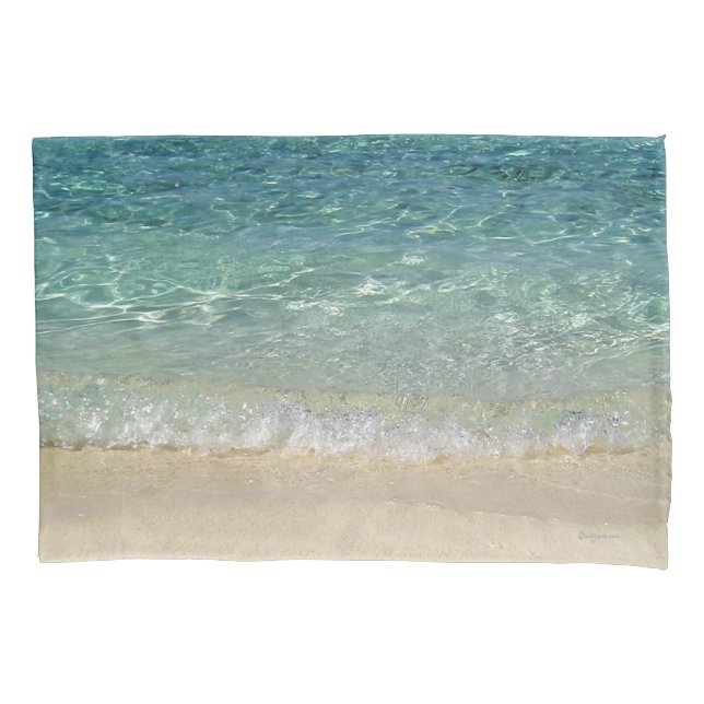 Tahiti Blue Tropical Water Pillowcase (Front)