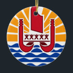 TAHITI* Christmas Ornament<br><div class="desc">Whether you use this Tahiti Christmas ornament as a record of trip, or give it as a gift to a friend or family member, this ornament will be a hit by bringing a little international flair to Christmas. The ornament may be customised: style, colours, wording, etc. For more items like...</div>