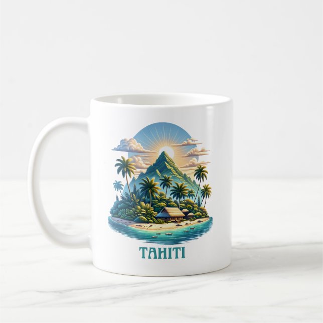 Tahiti French Polynesia South Pacific Coffee Mug (Left)