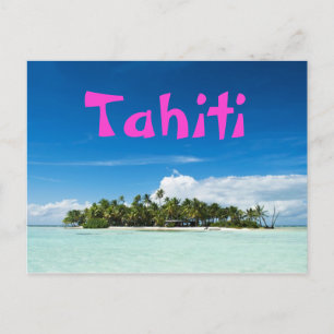Tahiti island postcard