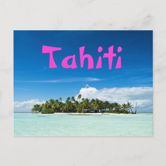 Tahiti island postcard (Front)