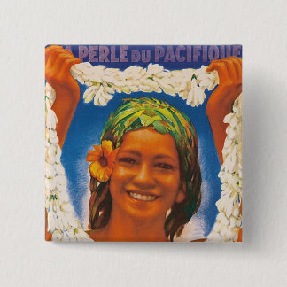 Tahiti ~ La Perle du Pacifique 15 Cm Square Badge
