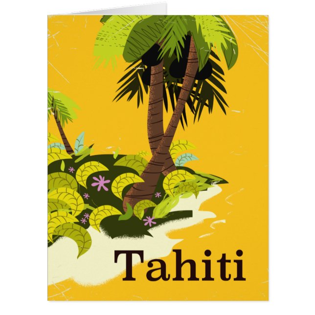 Tahiti Retro travel poster (Front)