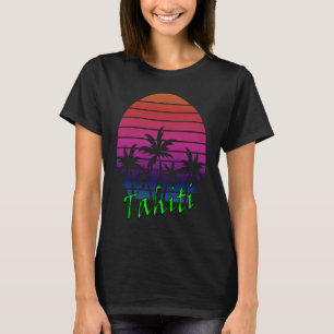 Tahiti Retro Vintage Sunset T-Shirt