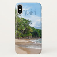 Tahiti Sand Beach Blue Sky Palm Trees