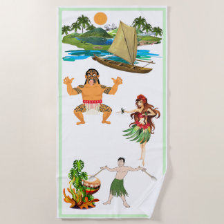 Tahiti Scene Beach Towel