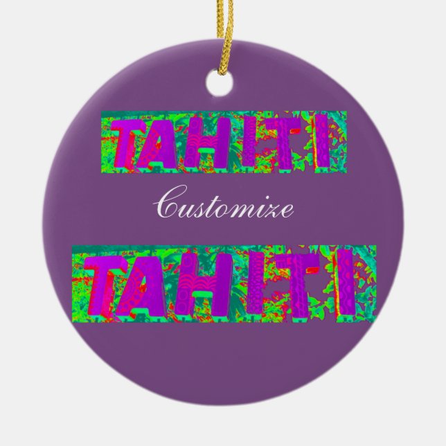 Tahiti Sign Thunder_Cove Ceramic Tree Decoration (Front)