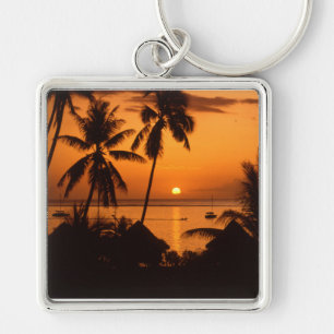 tahiti sunset key ring