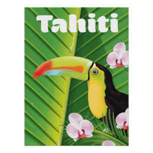 Tahiti Toucan travel print