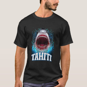 Tahiti Vacation Great White Shark Beach Cruise Tri T-Shirt