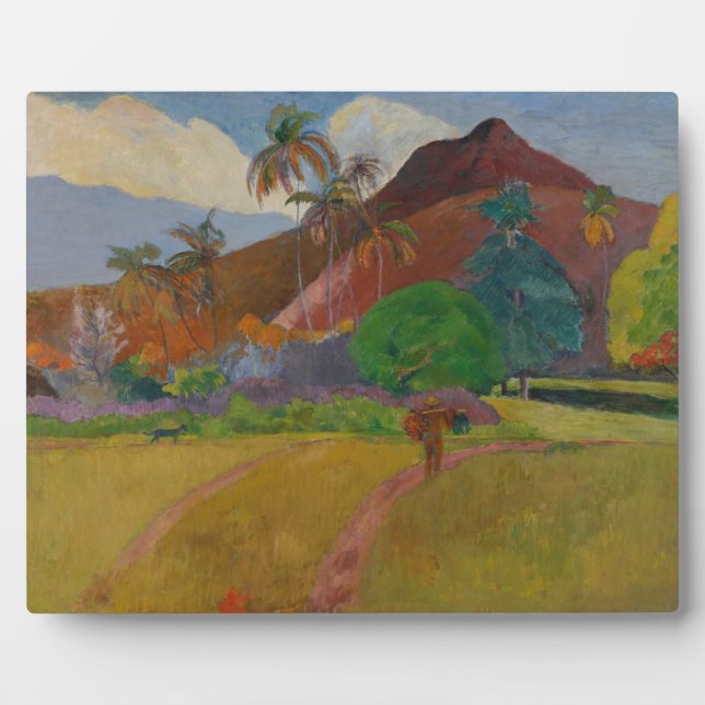 Tahitian Landscape, 1891 (oil on canvas) Plaque (Front)
