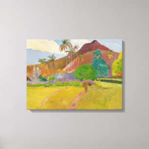 Tahitian Landscape (by Paul Gaugin) Canvas Print