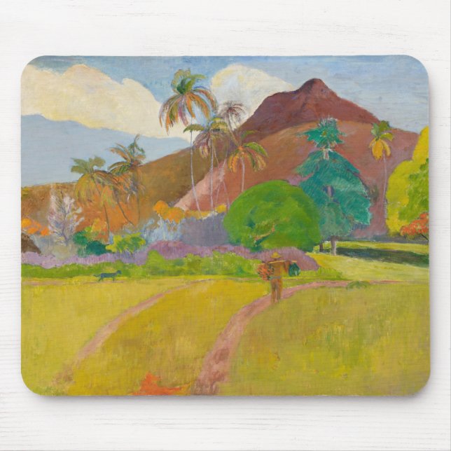 Tahitian Landscape (by Paul Gaugin) Mouse Pad (Front)