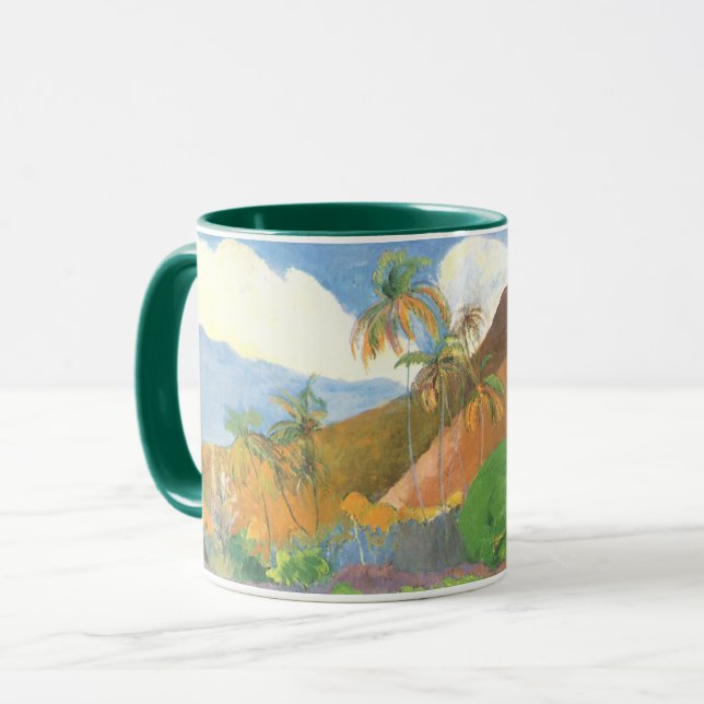 Tahitian Landscape, Mountains Tahiti, Paul Gauguin Mug (Front Left)