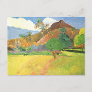 Tahitian Landscape, Mountains Tahiti, Paul Gauguin Postcard