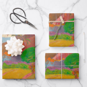 Tahitian Landscape Paul Gauguin Post-Impressionist Wrapping Paper Sheet