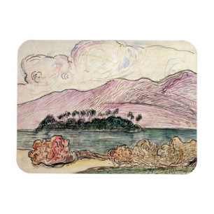 Tahitian Landscape (w/c on paper) Magnet